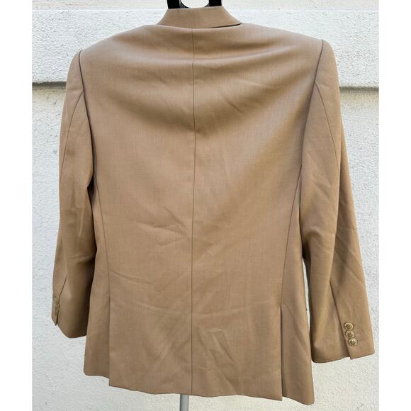 EUC Pierre Cardin Tan Camel Blazer Sport Coat 44R 2 Button Classic Suit Jacket - Picture 3 of 8
